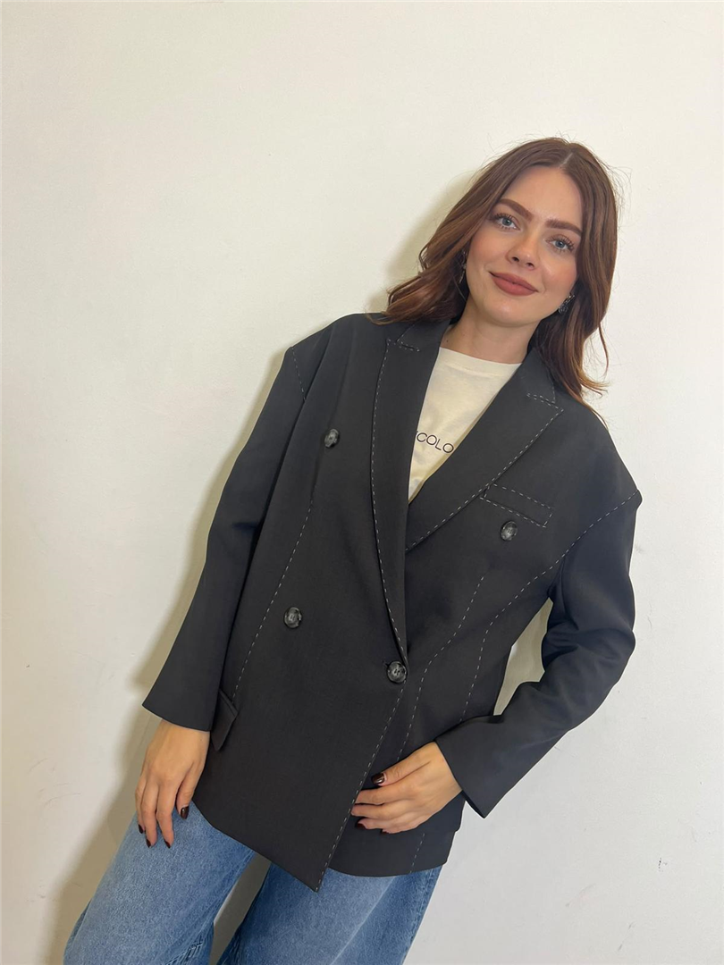 Blazer Over Impunture X Contrasto - Vicolo cod. TAC0319 main:sha1=1d975a4edbf8c3f7fae69cde42ac9fa4b952cec1