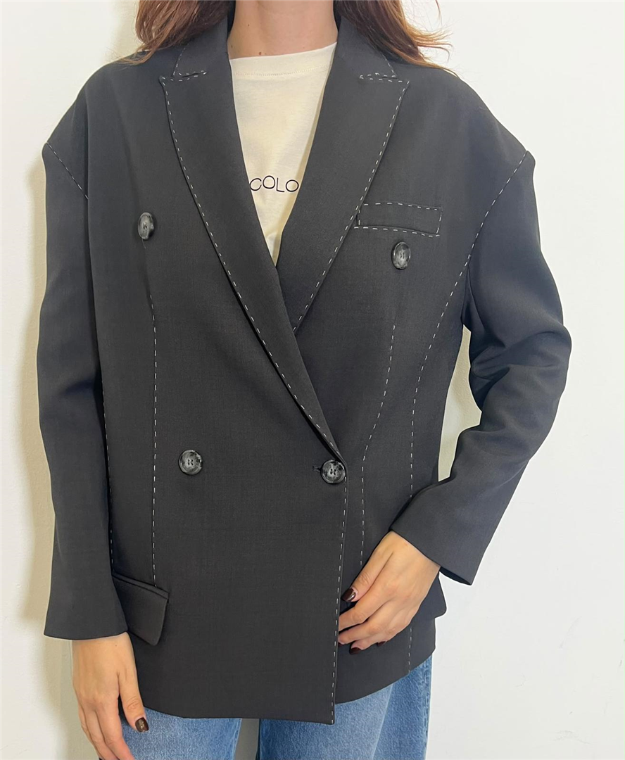 Blazer Over Impunture X Contrasto - Vicolo cod. TAC0319 main:sha1=32e59f532bf203cd6f9bdb42ac23fa632a57138b