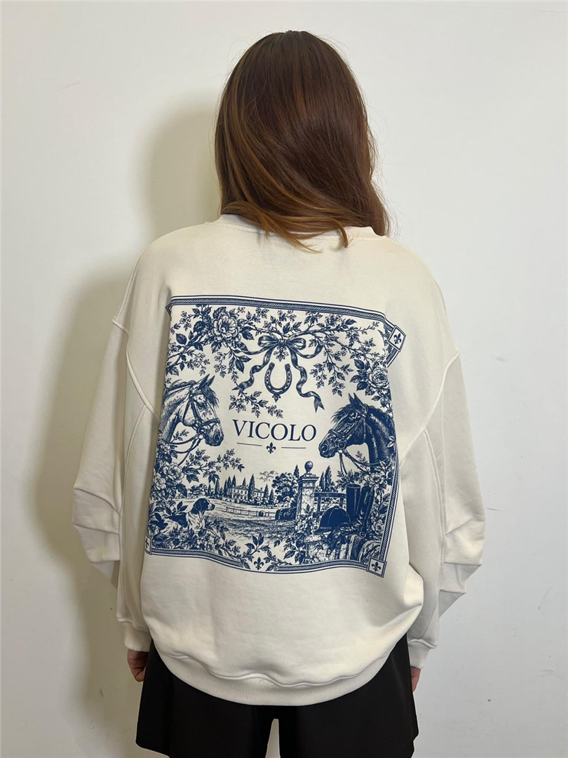 Felpa Over Logo E Stampa Sul Retro - Vicolo cod. RAC0336 main:sha1=f31fcfa29d40682a6a391c11854474cb4dec0b1c