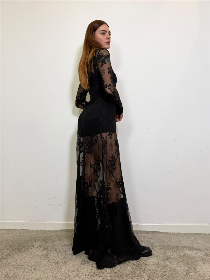 Nara Dress Abito Lungo In Pizzo Floreale - Silence Limited cod. SLAB038 main:sha1=a4d60570ba6961049a595eff9579ec6546cd79ea