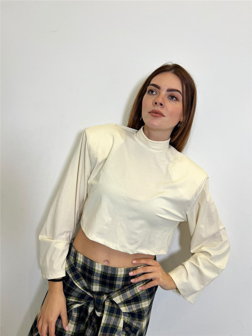 Lupetto Crop Maxi Spalline - Haveone cod. MMA_R257 main:sha1=9402ec2db8f3381fe81fa42f14a4f374da143d43