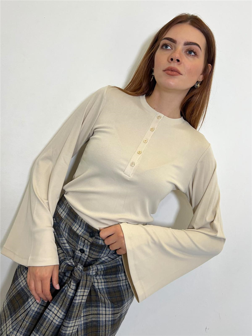 Maglia Serafino Con Manica Ampia - Haveone cod. MSH_R245 main:sha1=c80761e500bf2f1f36d48e1079ca1a1ca5e7e8a7