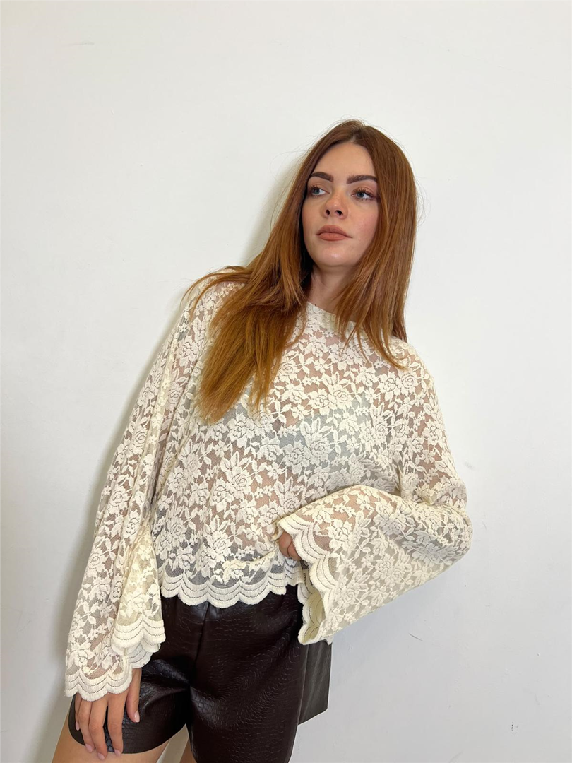 T Shirt Pizzo Manica Campana - Haveone cod. TVS_R046 main:sha1=da853f54adc85ca3ef4d9fa3165ab3d901e2b724