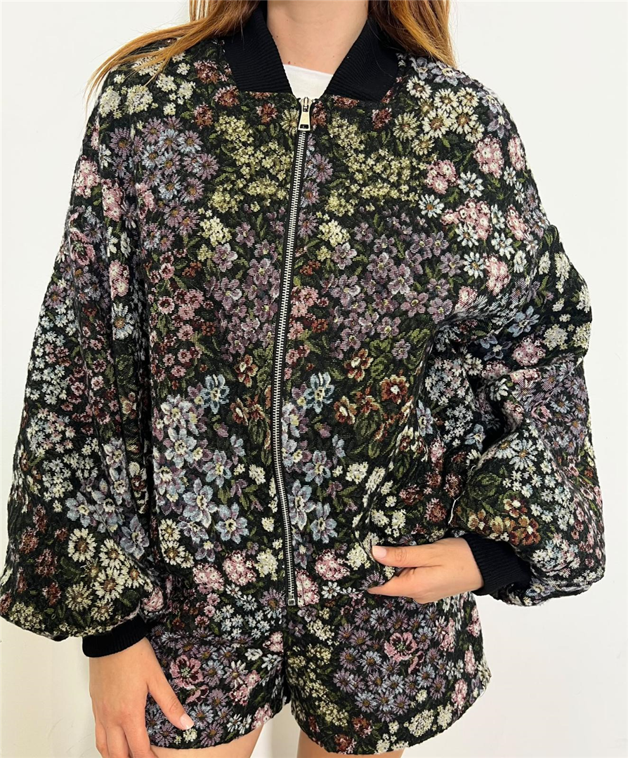 Bomber Con Zip Fantasia Floreale - Philia Loft cod. D03E0939 main:sha1=ec793ea47e70919495b5bfa643f1a9db7e82cdb6