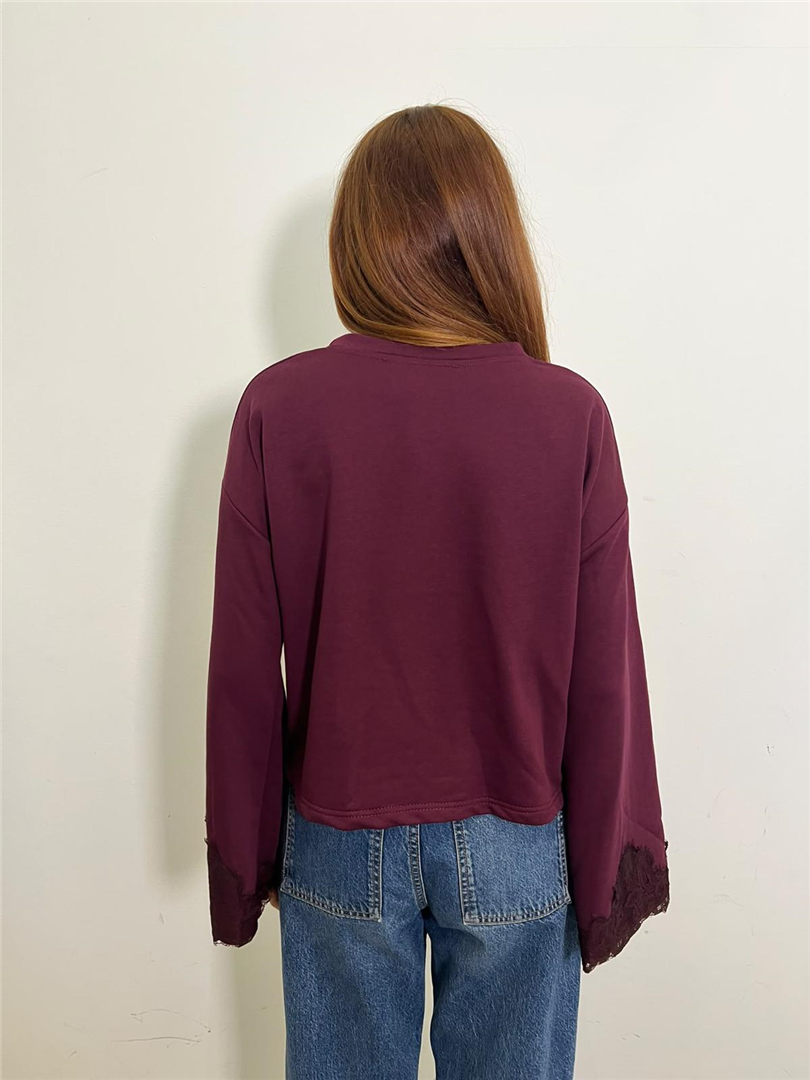 Maglia Girocollo Over Maniche Ampie Con Pizzo - Haveone cod. MMA_R278 main:sha1=d46c8138d71d7bb8f1a83b167a448d132d10f930