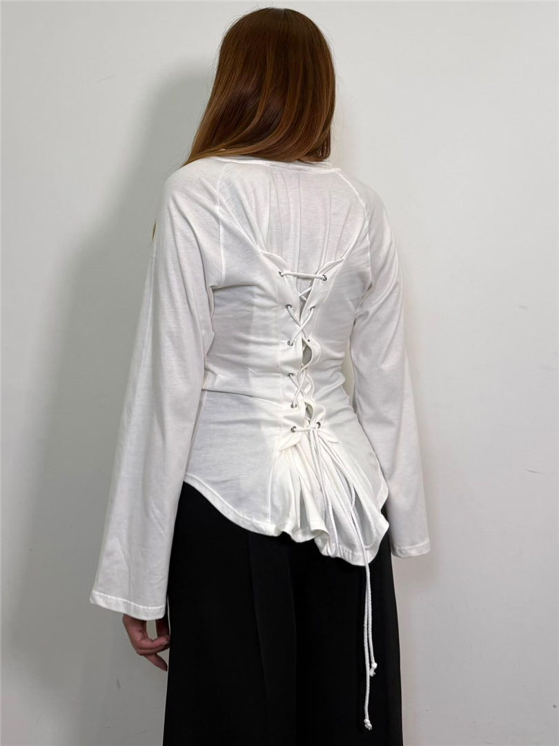 Maglia Con Maniche A Campana E Corsetto Stringato Sul Retro - Vicolo cod. TAC1661 main:sha1=9fcd070e11d9146798eb3297f092b41afabc2d15