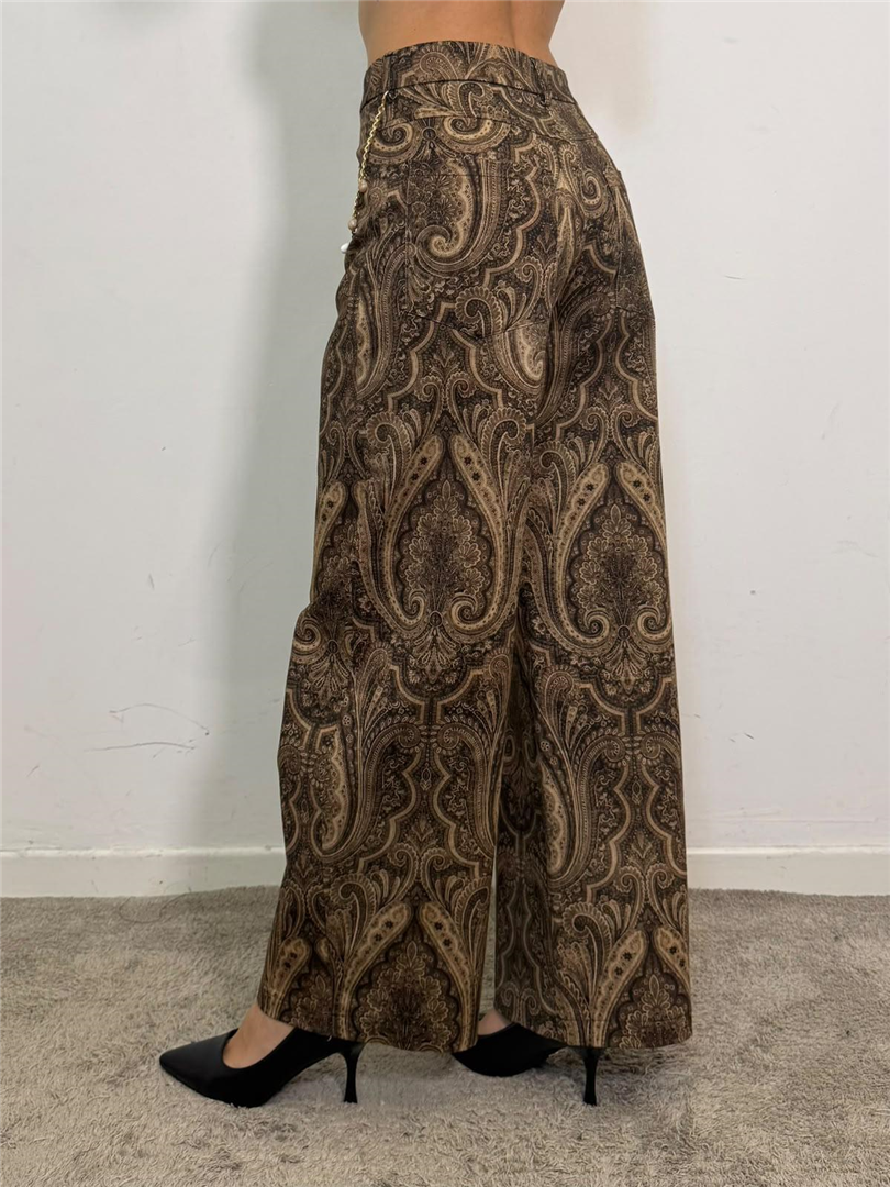 Pantalone Palazzo Fantasia Paisley Con Catena - Imperial cod. P8H2MSG main:sha1=8b6d648a7028f8ea6f362f36196b312710390130
