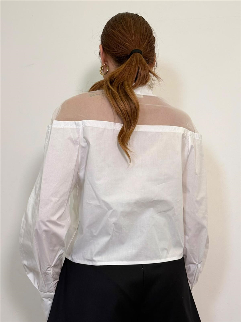 Camicia Crop Spalle Tulle - Vicolo cod. TAC1752 main:sha1=fec86b22ec1251a4c9e2a60502030bbdfb7d6f8f
