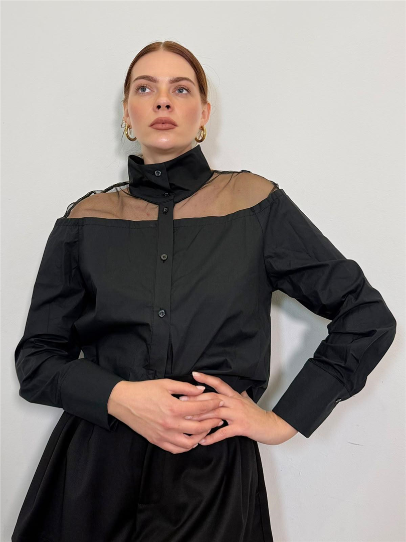 Camicia Crop Spalle Tulle - Vicolo cod. TAC1752 main:sha1=fa9298f2527d77ead916fb1722ba7321ebd1255e