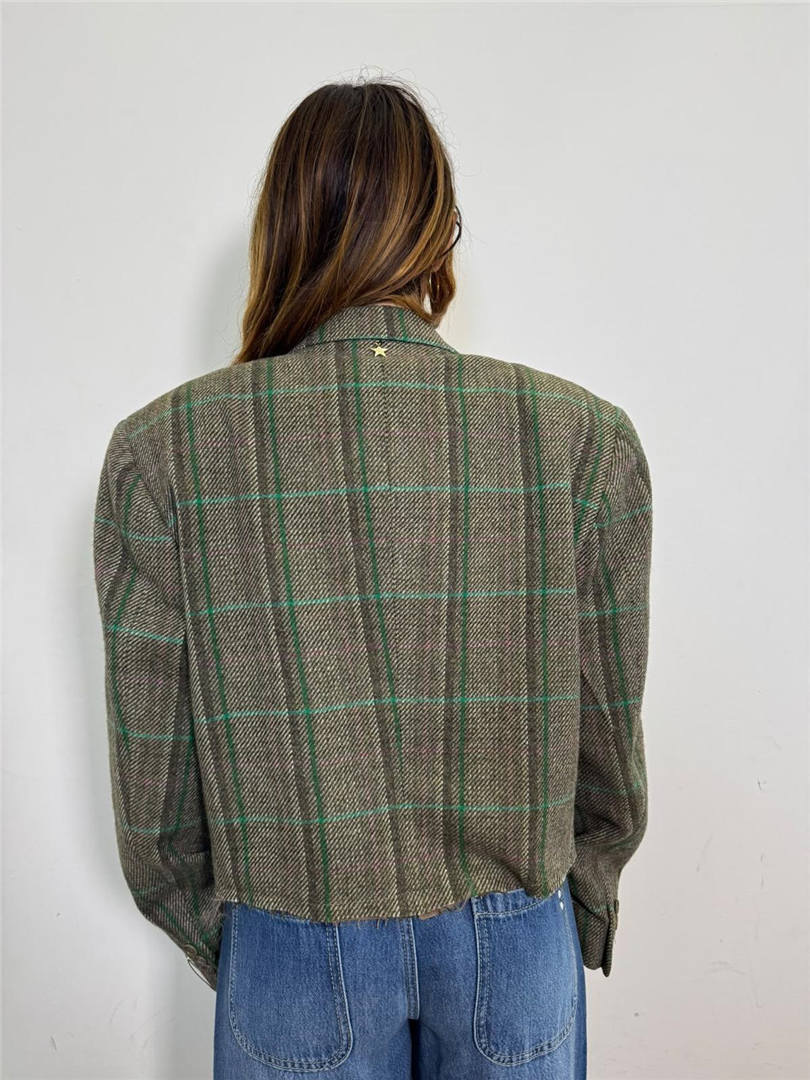 Blazer Crop Vintage Con Dettaglio Spille E Frange - Souvenir cod. F40X1140B main:sha1=d9f1cd2e6585ef56112af27583673f1c81625c8b