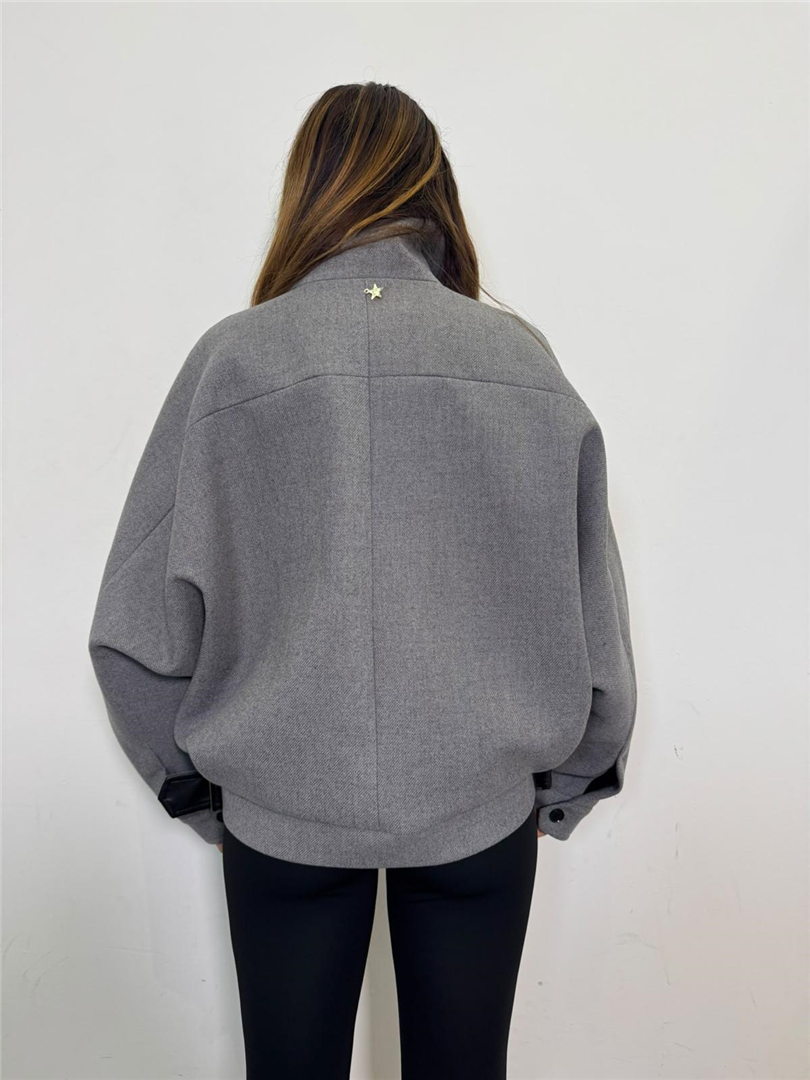 Bomber In Tessuto Con Inserti In Ecopelle - Souvenir cod. W40S0333 main:sha1=5e288adc0c80c9f22705d1205d9b3705b7a044db