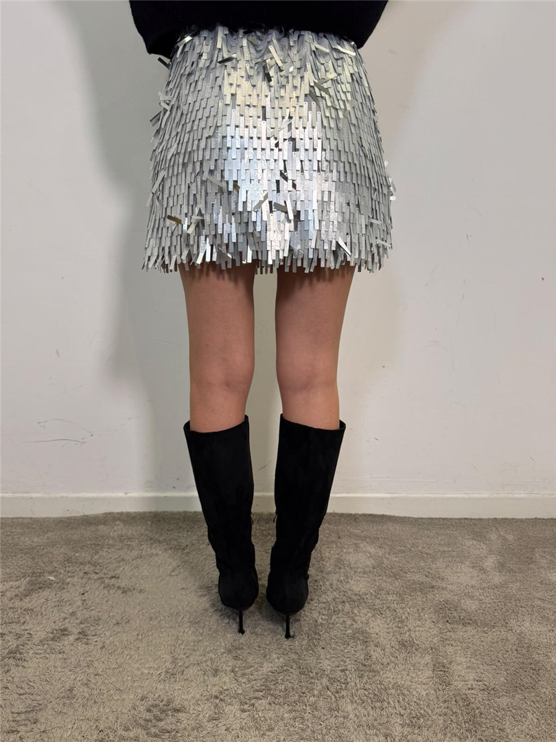 Mini Gonna Con Frange Di Paillettes - Souvenir cod. F40X1077 main:sha1=3487861139234fe096fc7af4e20596a53d4d1249