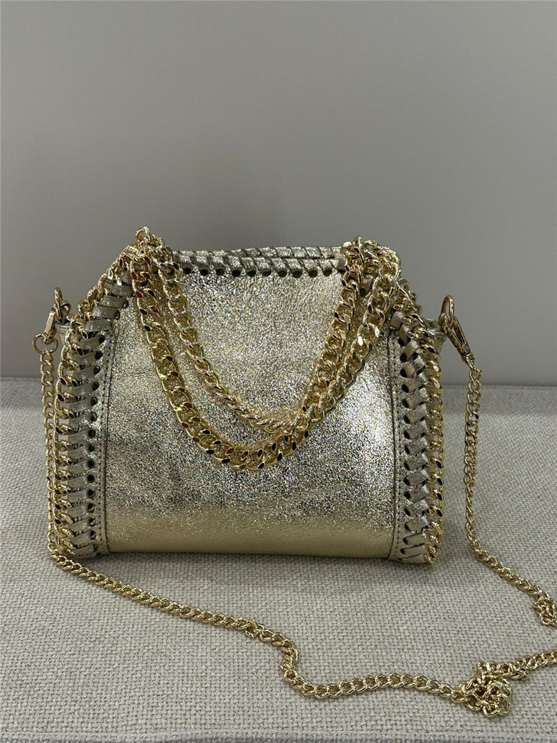 Borsa Manico Doppia Catena - Divisione Chickster's cod. M3508  color:oro