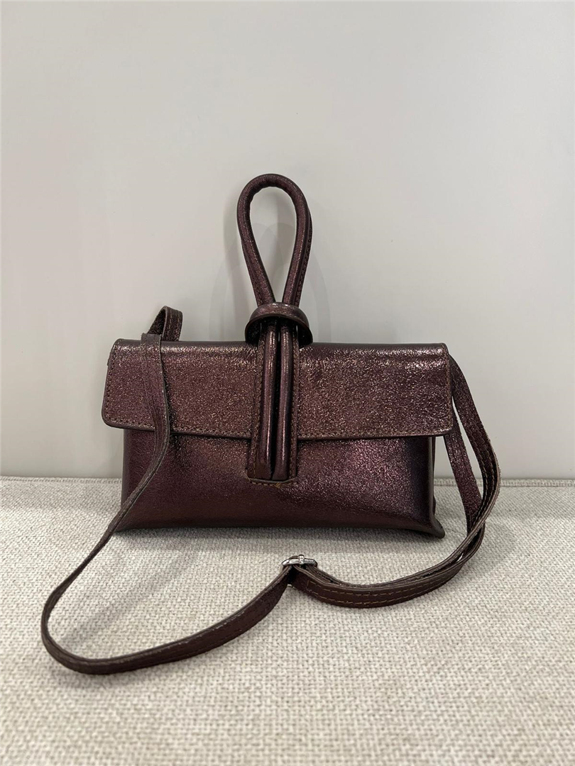 Borsa A Bracciale Laminata - Divisione Chickster's cod. M3512  color:testa di moro