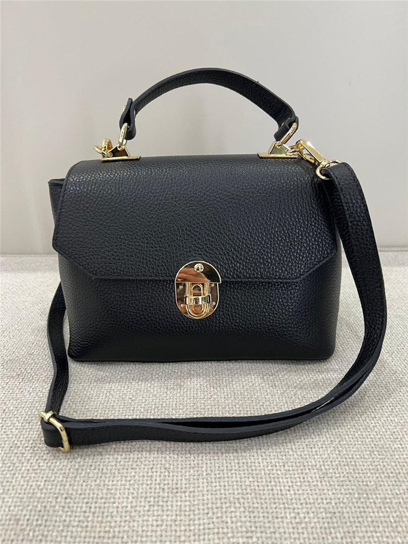 Borsa Piccola Mod. Mary In Pelle Lug. Cm 22 Alt. Cm 16 Con Tracolla - Divisione Chickster's cod. M3523  color:nero