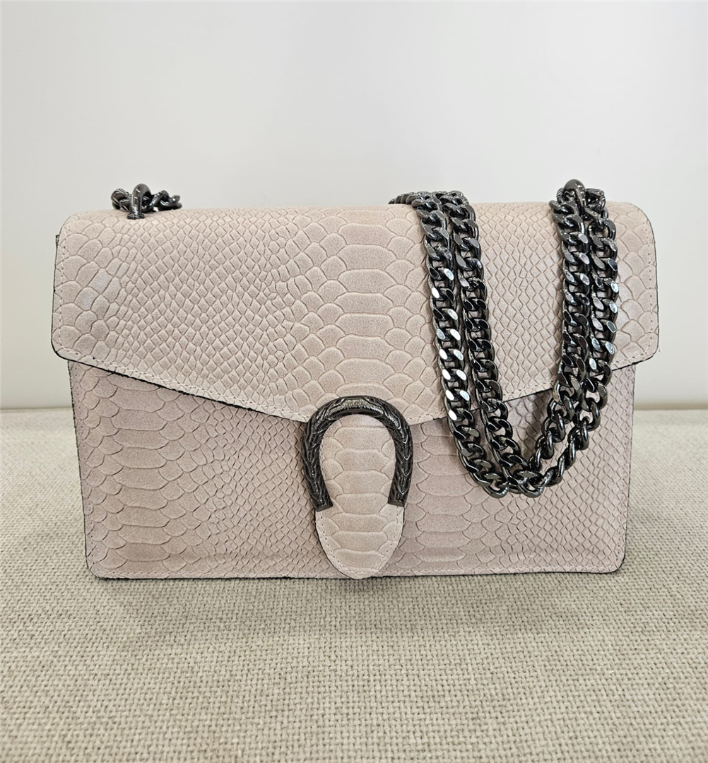 Borsa Ferro Di Cavallo Grande Lung.28 Cm Alt Cm 18 - Divisione Chickster's cod. M3509  color:rosa cipria
