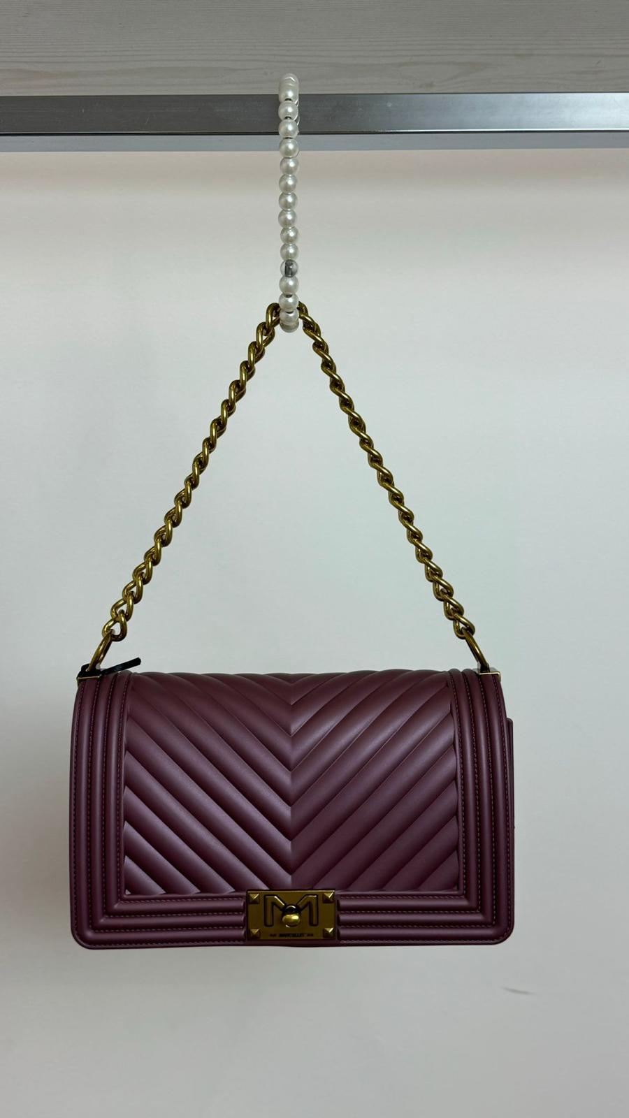Shoulderbag - Marc Ellis cod. FLAT M_24  color:dark mauve / light ottone