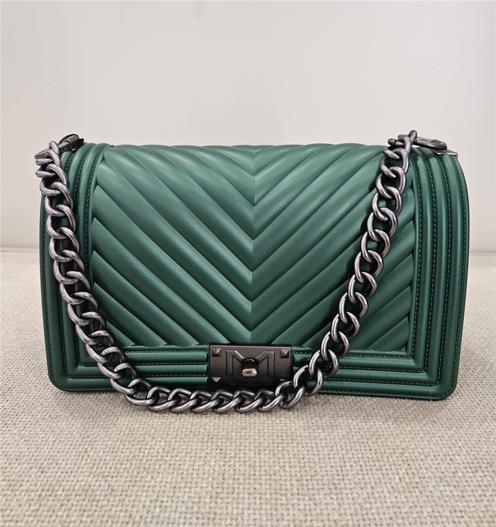 Shoulderbag - Marc Ellis cod. FLAT M_24  color:forest green / satin cdf