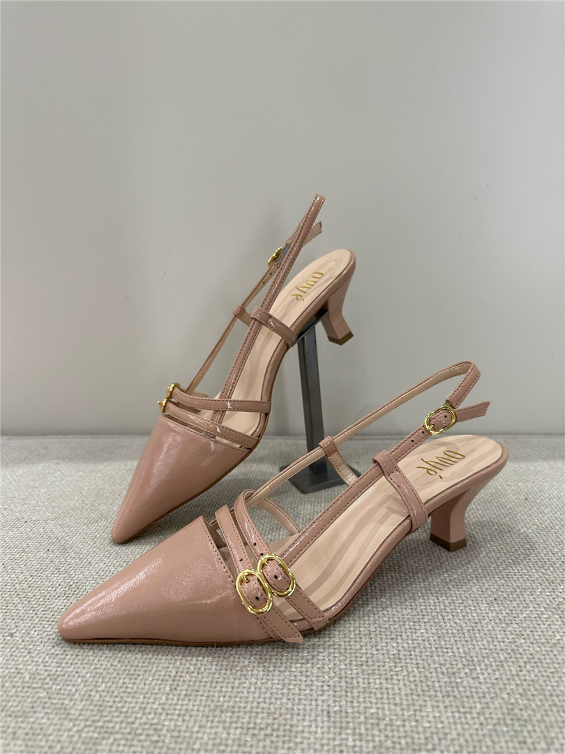Ovye Slingback In Naplak Con Cinturini Tacco 6 Cm - Ovye' cod. 25/AC1633NAP  color:nude