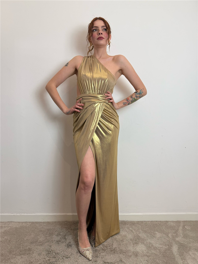Silence Abito Ary Dress - Silence Limited cod. AB4107  color:gold