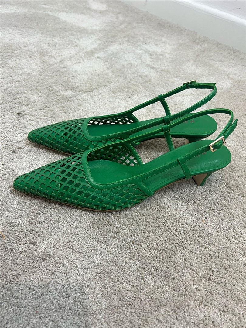 Slingback In Nappa Forata - Prosperine cod. 2619  color:verde