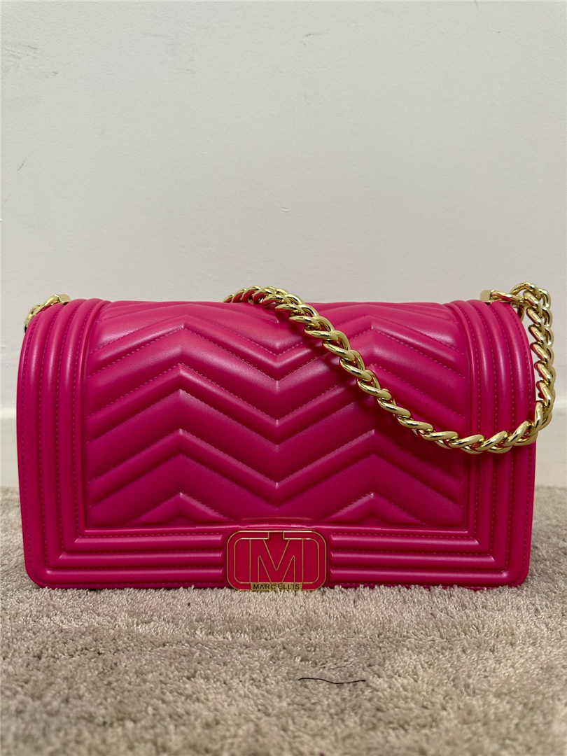 Shoulderbag - Marc Ellis cod. FLAT WAVE M  color:fuxia purple/ light gold