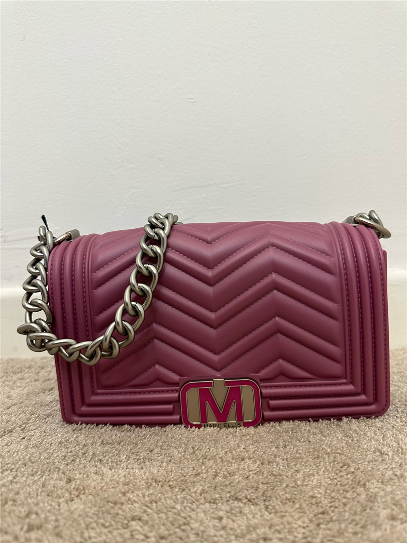 Shoulderbag - Marc Ellis cod. FLAT WAVE S  color:red violet / satin silver