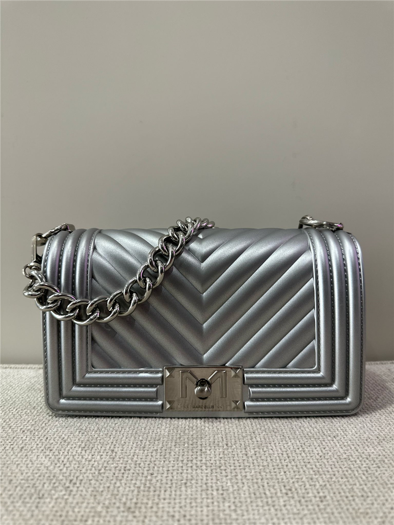 Shoulderbag - Marc Ellis cod. FLAT S 25_  color:silver / satin silver