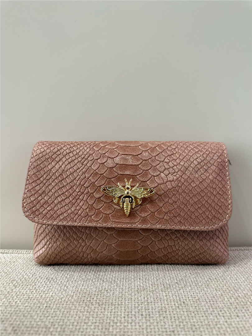 Borsetta Apina Con Tracolla Dorata - Divisione Chickster's cod. M3517  color:rosa antico