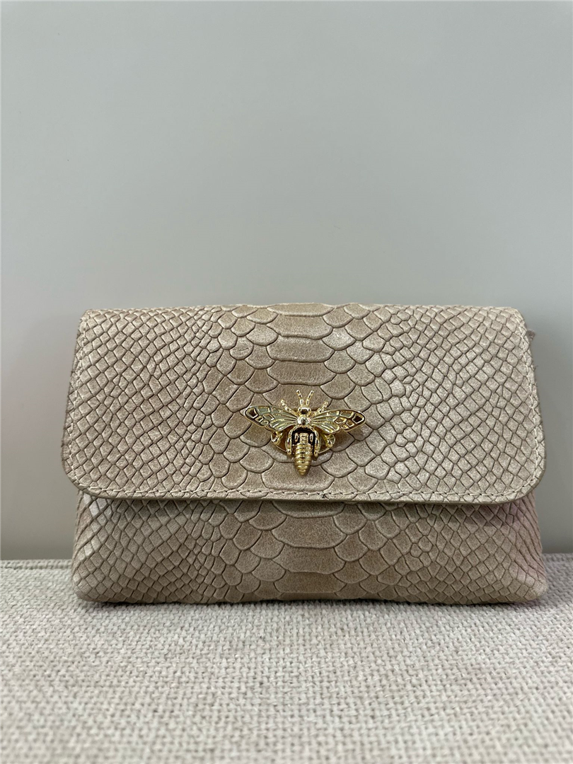 Borsetta Apina Con Tracolla Dorata - Divisione Chickster's cod. M3517  color:taupe