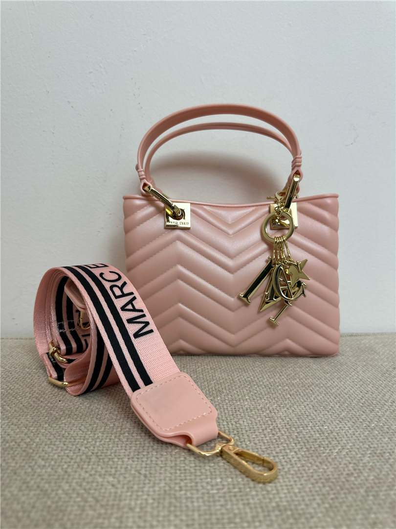 Handbag Con Charms L. Cm 25 H. Cm 15 - Marc Ellis cod. FLAT KRISSYMWAVE  color:nude/ligh gold