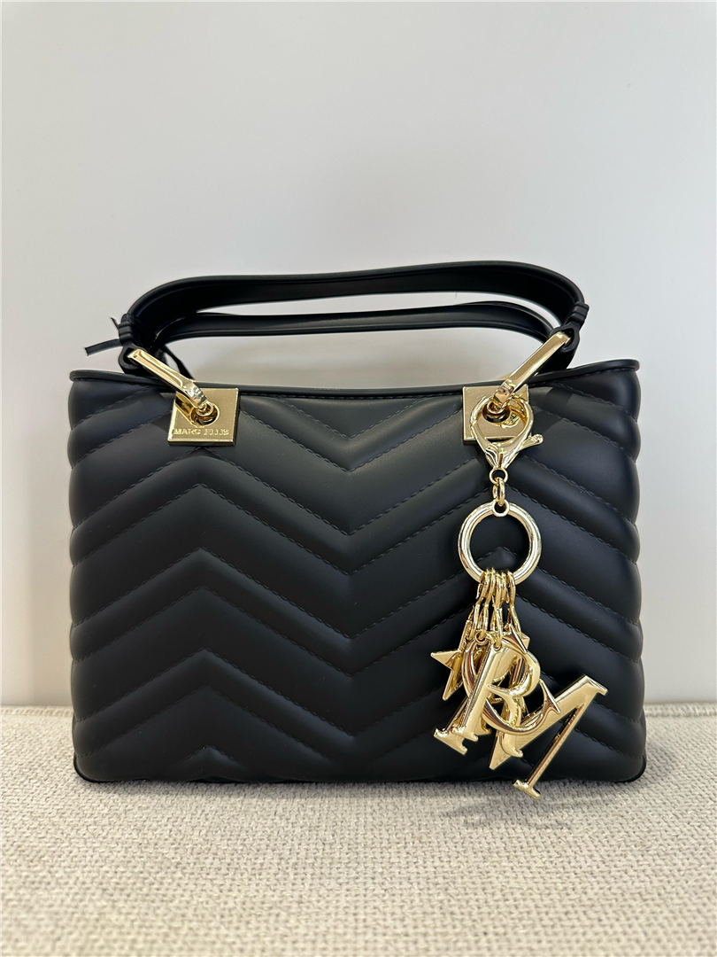 Handbag Con Charms L. Cm 25 H. Cm 15 - Marc Ellis cod. FLAT KRISSYMWAVE  color:black / light gold