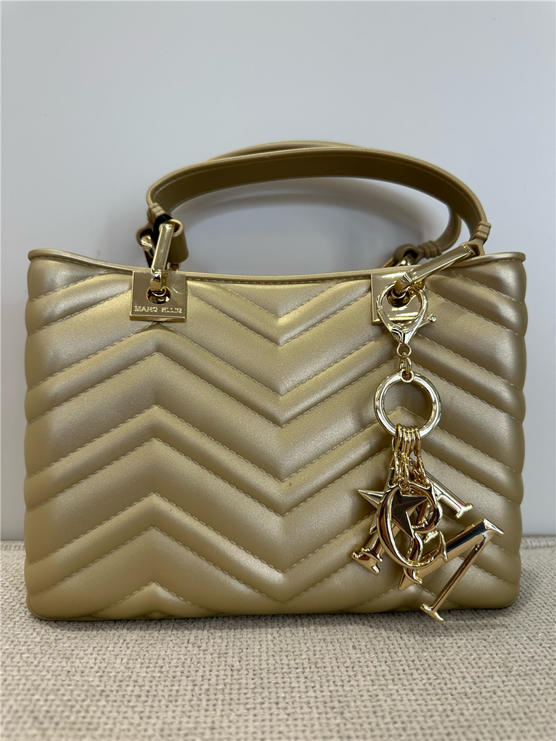 Handbag Con Charms L. Cm 25 H. Cm 15 - Marc Ellis cod. FLAT KRISSYMWAVE  color:gold / light gold