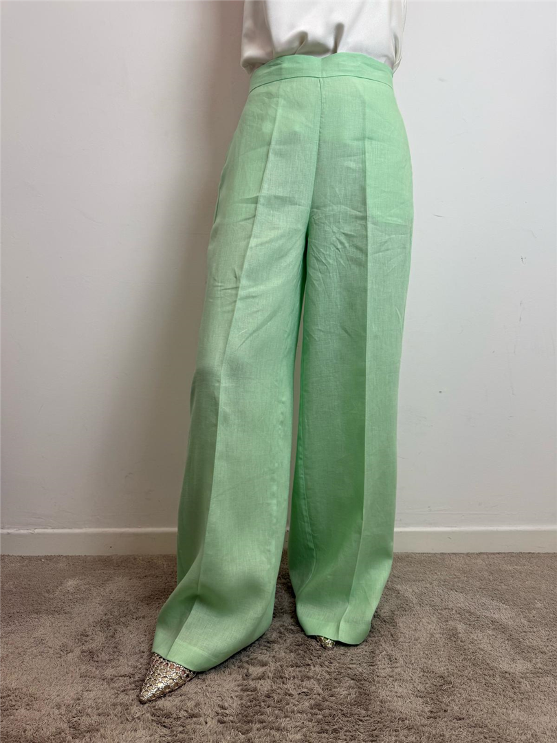 Silence Linum Palazzo 100% Lino - Silence Limited cod. PA280  color:menta