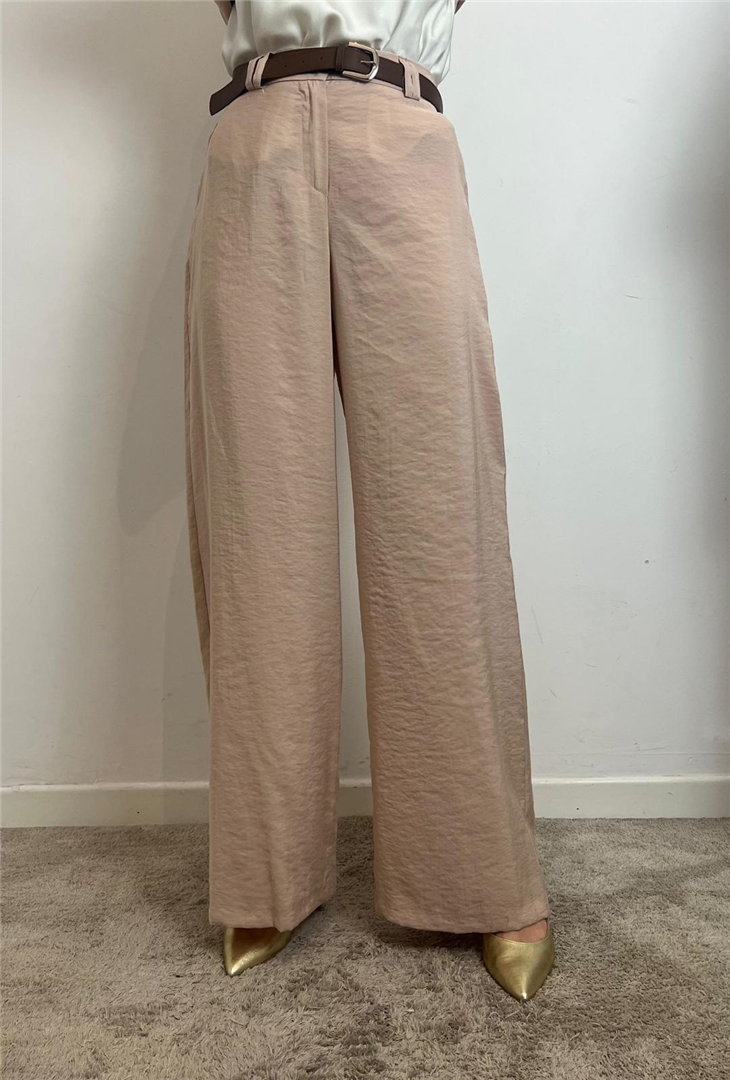 Pantalone Palazzo Con Cintura - Haveone cod. PVI_N403  color:skin