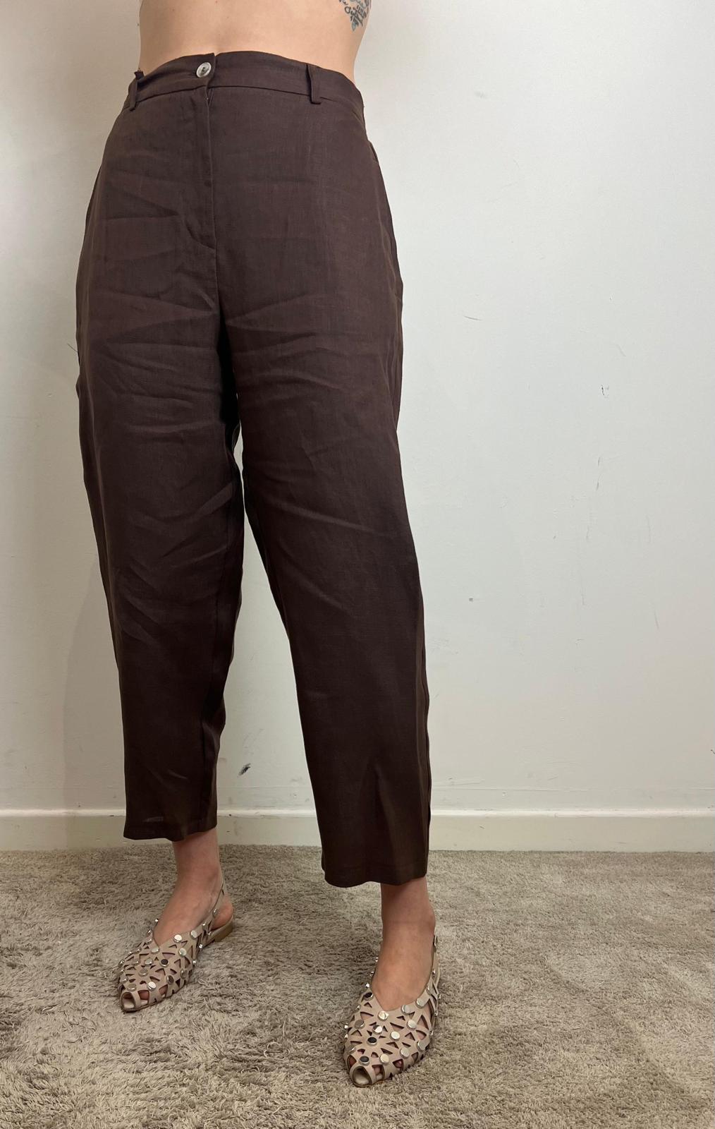Pantalone Dritto In Lino - Vicolo cod. TD1876  color:moro