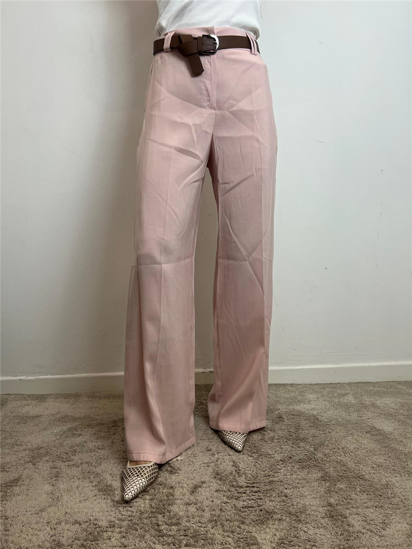 Pantalone Palazzo Con Cintura - Haveone cod. PVI_N403  color:rosa