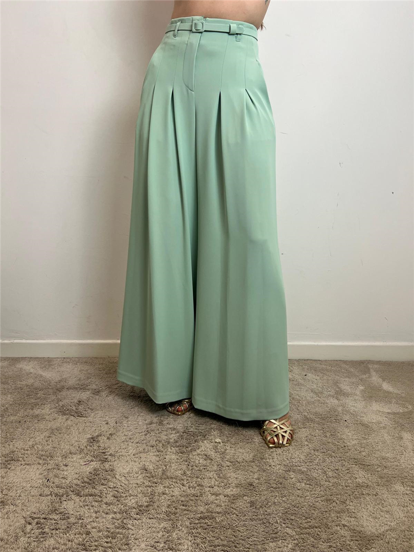 Pantaloni Ampi Con Vita Alta E Pinces - Imperial cod. P3ZQJHX  color:acqua