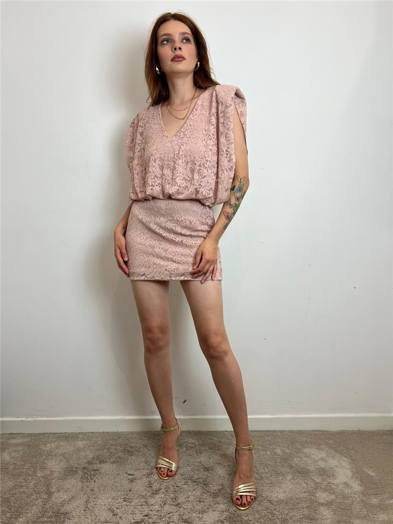 Mini Abito Smanicato Con Spallina E Gonna Stretta - Haveone cod. AMA_N099  color:rosa