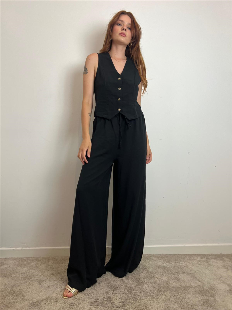 Set Gilet Pantalone - Haveone cod. HFW_N027  color:nero