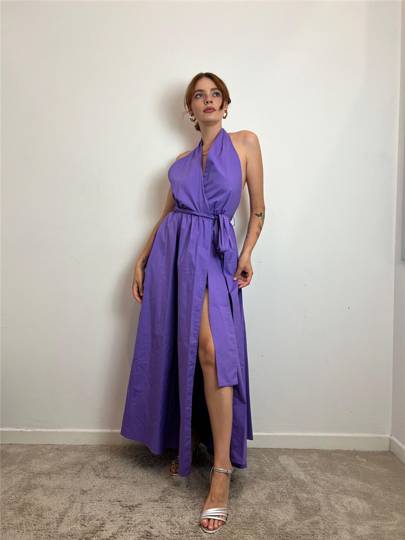 Chemisier Con Laccio Annodato - Vicolo cod. TD2973  color:viola