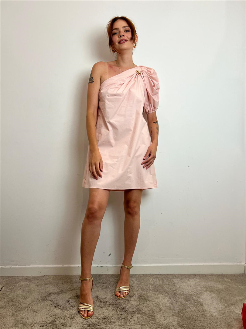 Vestito Corto Monospalla Con Manica - Imperial cod. AFDEJMA  color:rosa