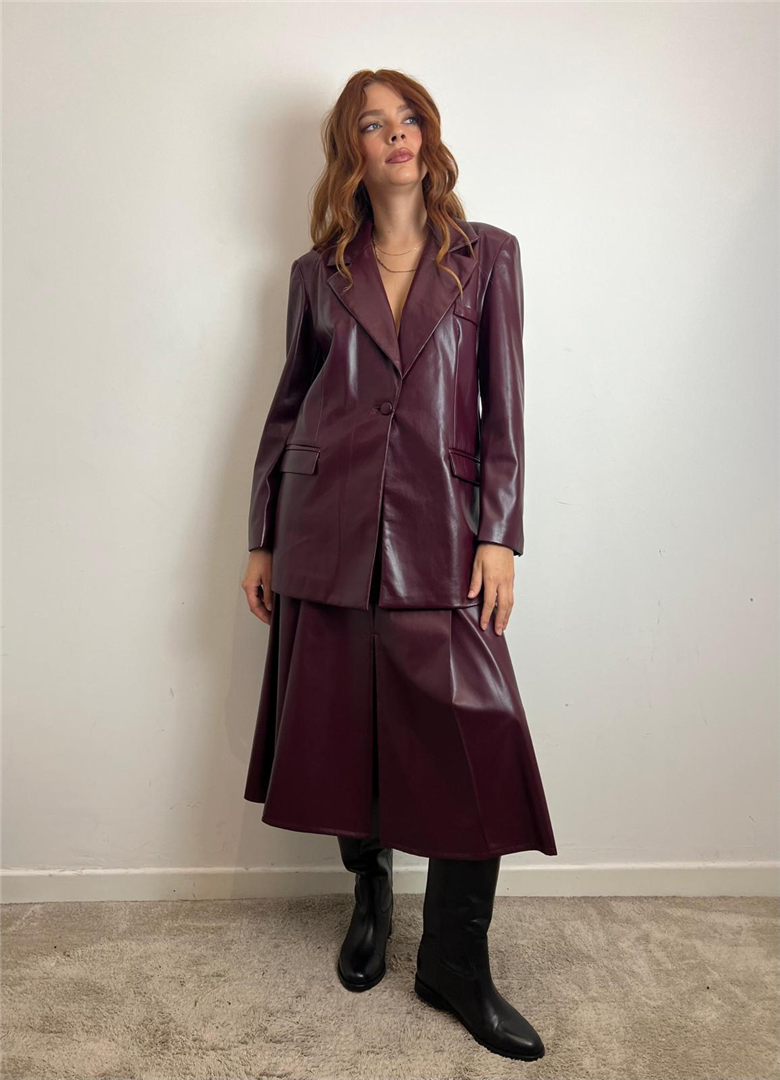 Blazer Ecopelle - Marc Ellis cod. MCLJ0074  color:bordeaux