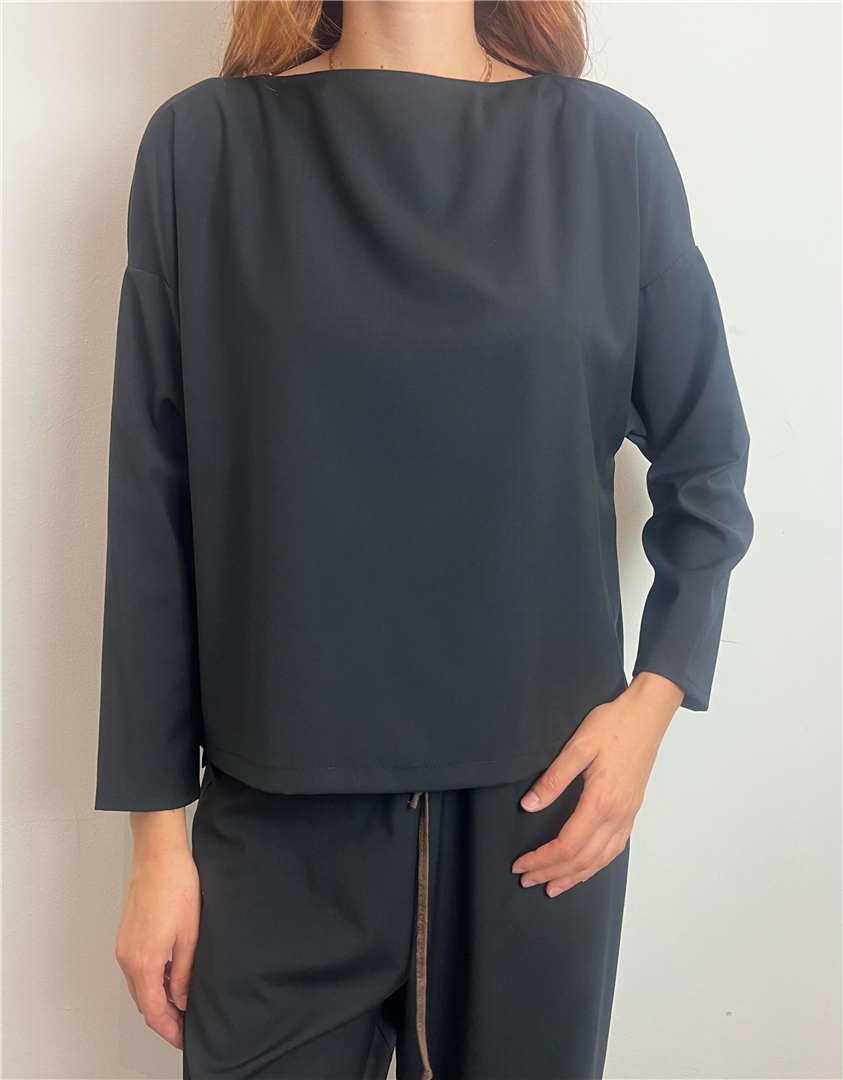 Blusa Scollo Barca - Philia Loft cod. D01E0151  color:nero