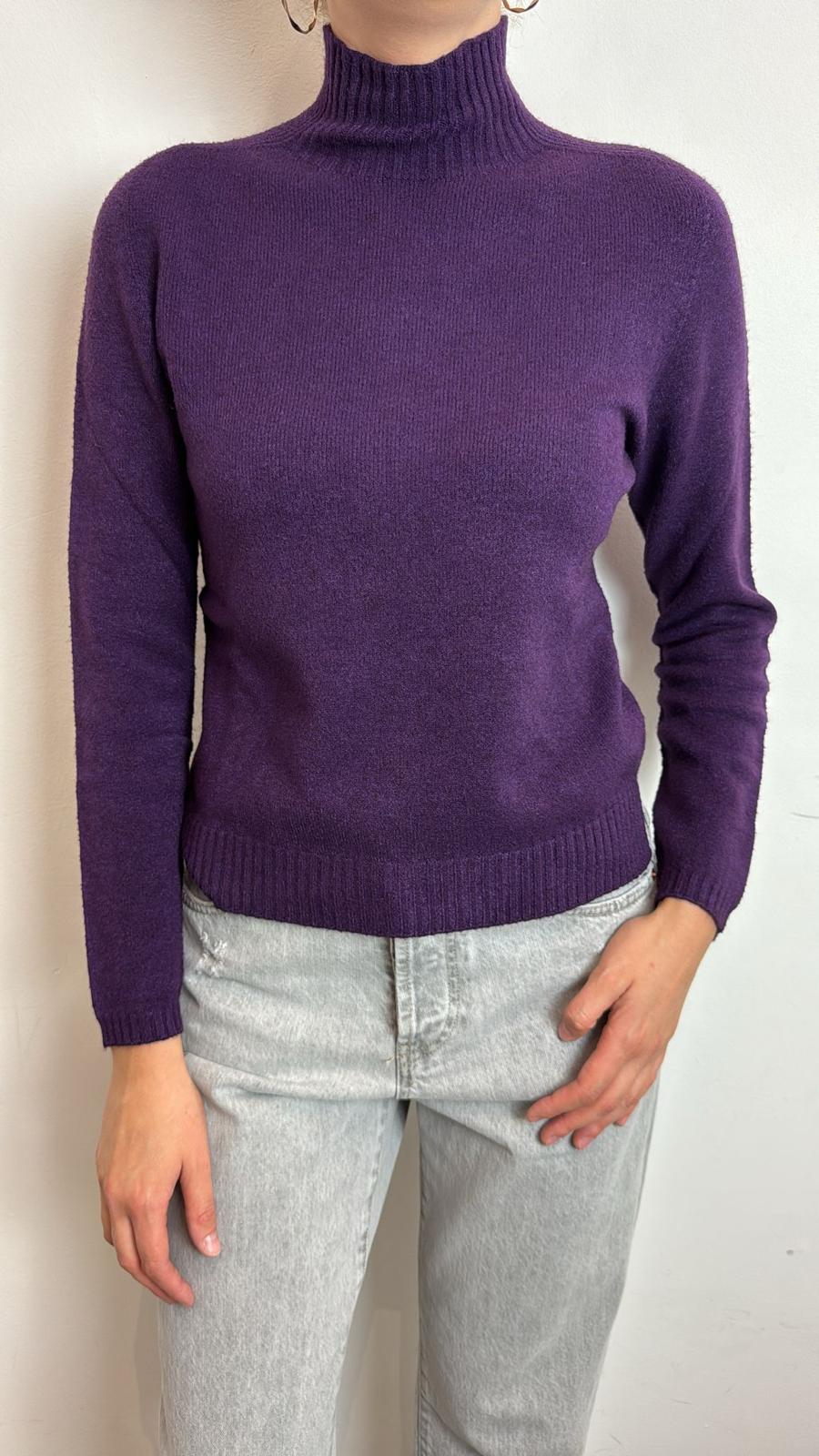 Maglia Lupetto In Viscosa Aves - Arvs cod. N7002/01  color:mirtillo