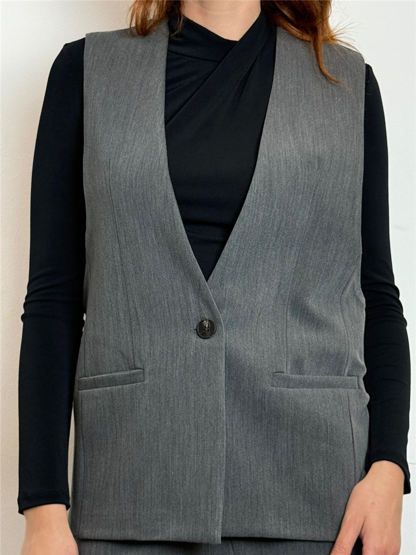 Gilet Over - Haveone cod. LFW_P040  color:grigio melange