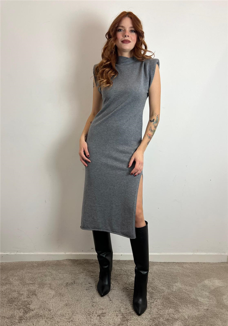 Abito A Lupetto Mezza Manica - Haveone cod. AAZ_P056  color:grigio melange