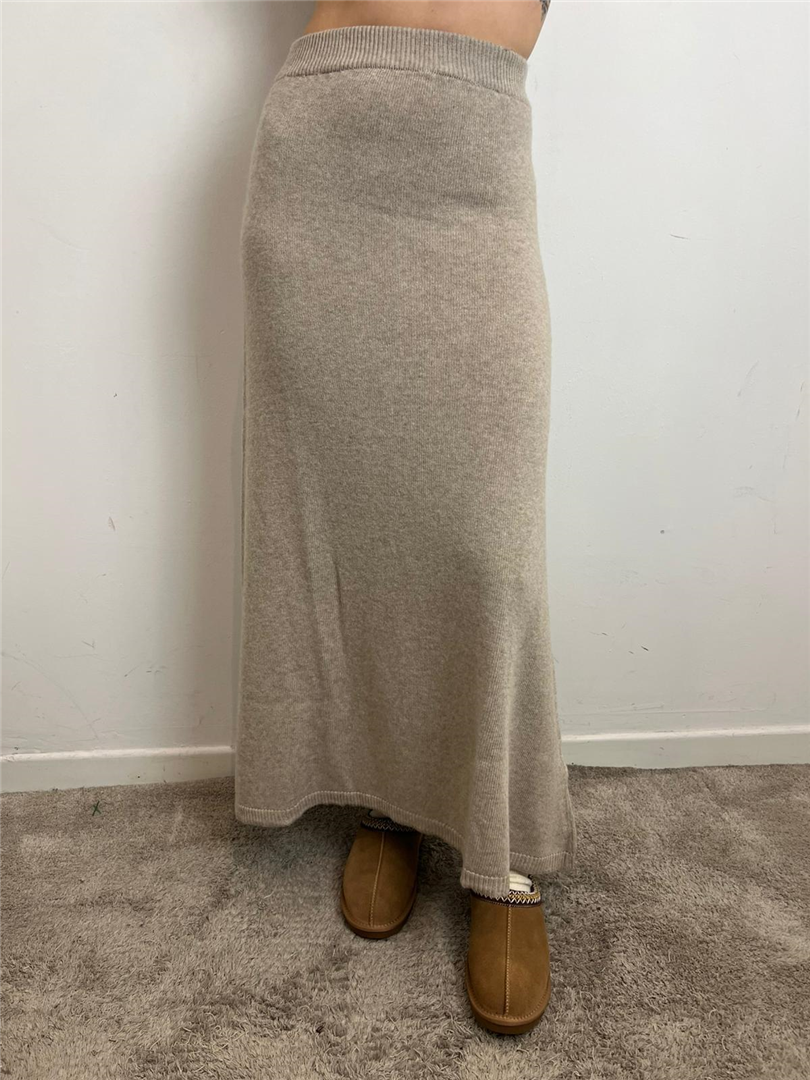 Gonna Lunga In Maglia - Vicolo cod. 77179F  color:beige melange