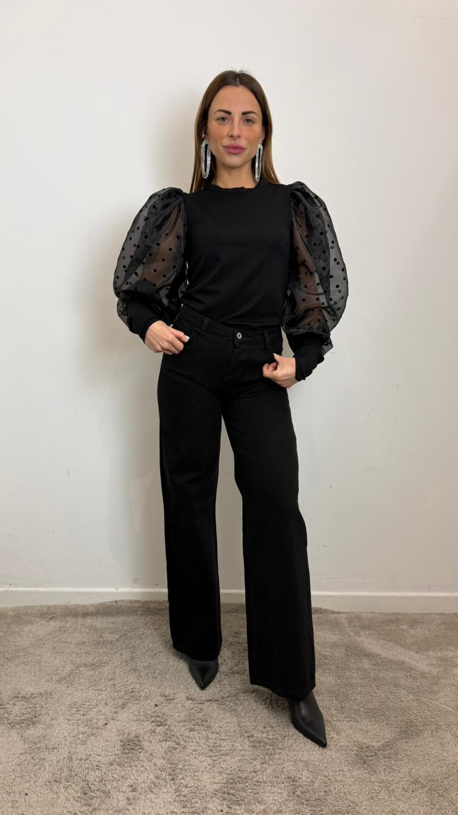 Pantaloni - Please cod. P3LADLNN3N  color:denim nero