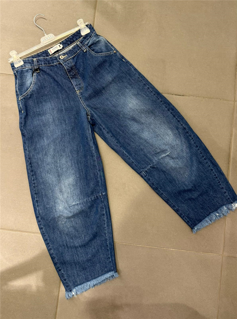 Jeans A Gamba Larga Con Orlo - Please cod. P2SGEH0CBO  color:blu denim